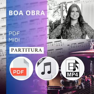 Imagem de capa para o Ebook Partitura de Bateria - Música: Boa Obra