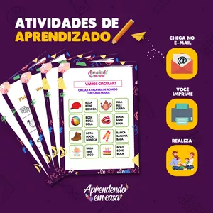 Imagem do curso Aprendendo em Casa - ATIVIDADES PARA ALFABETIZAÇÃO 