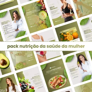 PACK CANVA NUTRIÇÃO DA SAÚDE DA MULHER