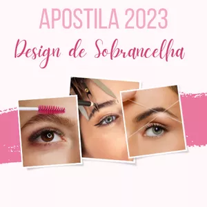 Imagem de capa para o Ebook Apostila Design de Sobrancelha 2023 para imprimir