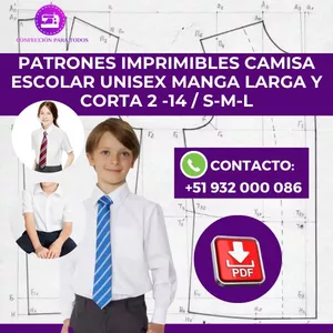 Imagen de portada para Ebook PATRONES CAMISA ESCOLAR UNISEX 