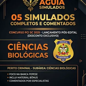Imagem de capa para o Curso online PCI SC - Pack de simulados - PÓS EDITAL - Ciências biológicas