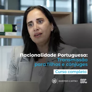 Imagem de capa para o Curso online Nacionalidade Portuguesa - Transmissão para cônjuges e filhos menores