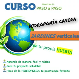 Imagen de portada para Ebook Manual de hidroponía - huerta - jardines verticales desde cero - paso a paso