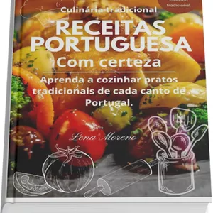 Imagem de capa para o Ebook Receitas Portuguesas - Com Certeza