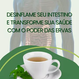 Imagem de capa para o Ebook  Desinflame seu Intestino  e Transforme sua Saúde com o Poder das Ervas