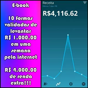 Imagem principal do produto E-book - 10 formas validadas de levantar R$ 1.000,00 em uma semana pela internet