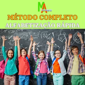 Imagem de capa para o Curso online MÉTODO COMPLETO PARA ALFABETIZAÇÃO RÁPIDA.