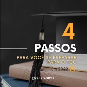 Imagem de capa para o Ebook 4 PASSOS PARA VOCE COMEÇAR O SEU TCC EM 2022