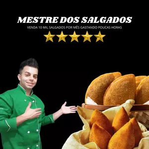 Imagem de capa para o Curso online Curso Mestre dos Salgados - Curso de Salgados Online - Luciano Neves - Hotmart