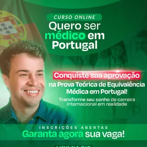 Imagem de capa para o Curso online QUERO SER MÉDICO EM PORTUGAL - FASE TEÓRICA 