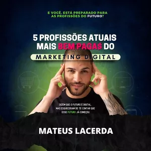 Imagem de capa para o Ebook As 5 Profissões atuais mais bem pagas do Marketing digital 