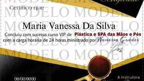 Certificado Plástica e spa das mãos e pés