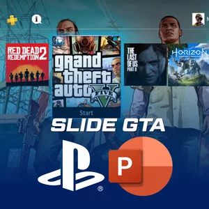 Imagem de capa para o Curso online GTA V PS4 - Template de PowerPoint