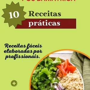 Imagem de capa para o Ebook Pós Bariátrica E-Book 10 Receitas Práticas