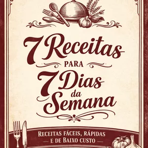 Imagem de capa para o Ebook 7 receitas para 7 dias da semana!