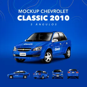 Imagem de capa para o Ebook MOCKUP CHEVROLET CLASSIC 2010 - 5 ÂNGULOS