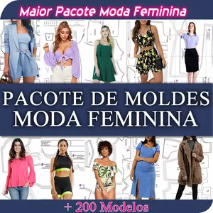 Imagem de capa para o Curso online Pacote de Moldes Moda Feminina