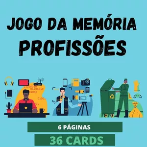 Imagem de capa para o Ebook JOGO DA MEMÓRIA - PROFISSÕES - DIA DO TRABALHADOR