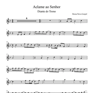 Imagem de capa para o Curso online 🎼Aclame ao Senhor ( Diante do Trono ) 🎷Sax Alto - Partitura + Playback