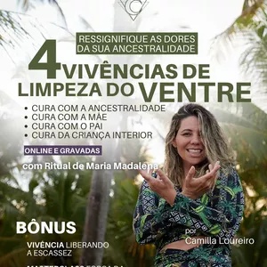 Imagem de Ressignifique as dores da sua ancestralidade com as 4 Vivências de Limpeza do Ventre criado por Cami Loureiro na hotmart