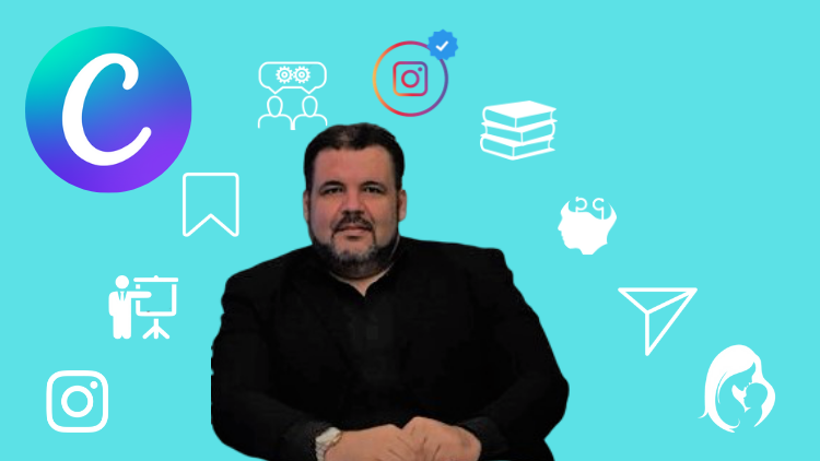 Imagem do curso Canva: design gráfico fácil e prático.