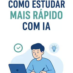 Imagem de capa para o Ebook Como Estudar Mais Rápido Com IA