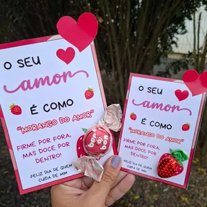 Imagem de capa para o Ebook CARTÃO "QUEM CUIDA DE MIM" – MORANGO DO AMOR 🍓