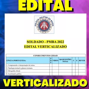Imagem de capa para o Ebook SOLDADO - PMBA 2022 - EDITAL VERTICALIZADO