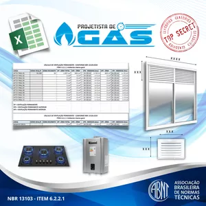 Imagem de capa para o Ebook Cálculo de Ventilação Permanente - NBR 13103 Para Projetos de Instalações de Gás
