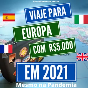 Imagem de capa para o Ebook Viajar para Europa com R$5.000 em 2021
