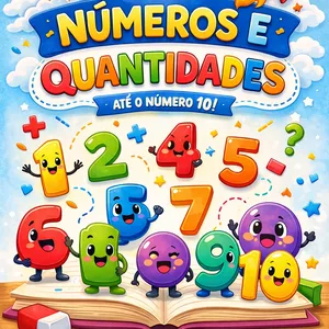 Imagem de capa para o Ebook 25 ATIVIDADES DE NÚMEROS E QUANTIDADES ATÉ O NÚMERO 10!
