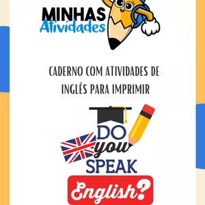 Imagem de capa para o Ebook Caderno com Atividades de Inglês para Imprimir