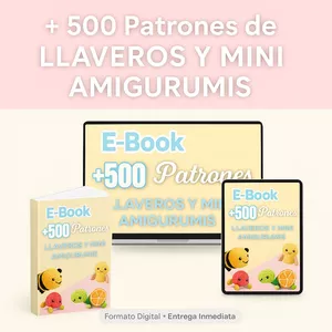Imagen de portada para Ebook +500 Llaveros Y Mini Amigurumis 