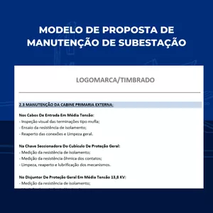 Imagem de capa para o Curso online MODELO DE PROPOSTA DE MANUTENÇÃO DE SUBESTAÇÃO