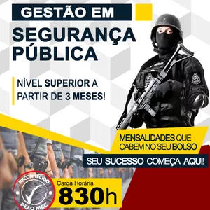Imagem do curso "Nível Superior em 4 Meses: Gestão de Segurança (Sequencial Reconhecido pelo MEC)". 