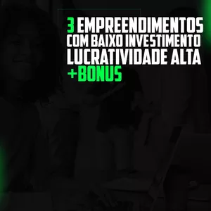 Imagem do curso 3 Empreendimentos e renda extra até R$1,000 e fature mais de R$10,000 por mês 