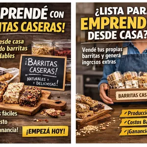 Imagen de portada para Ebook Emprende con Barritas: Guía Paso a Paso para Crear y Vender tus Propias Barritas Caseras