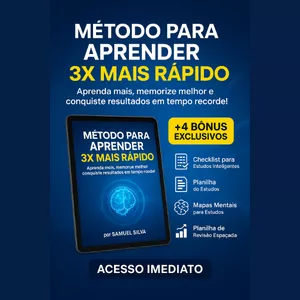 Imagem de capa para o Ebook Método para Aprender 3x Mais Rápido