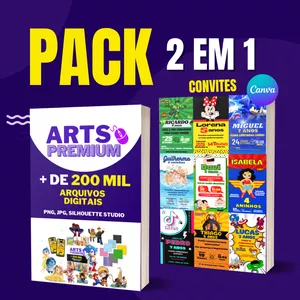 Imagem do curso Pack Convites Digitais - 2 em 1 / Arts Premium Canva