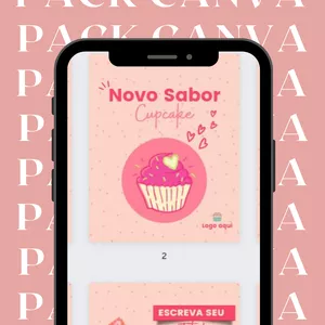 Imagem de capa para o Ebook Pack Canva Confeitaria