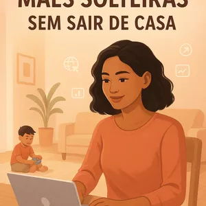 Imagem de capa para o Ebook Renda Extra Para Mães Solteiras Sem Sair de Casa