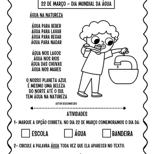 Imagem de capa para o Ebook ATIVIDADES DIA DA ÁGUA