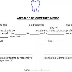 Imagem de capa para o Ebook MODELO DE ATESTADO DE COMPARECIMENTO - DENTISTAS E OUTROS PROFISSIONAIS