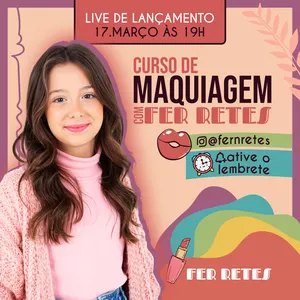 Imagem de capa para o Curso online Curso de Maquiagem com Fer Retes