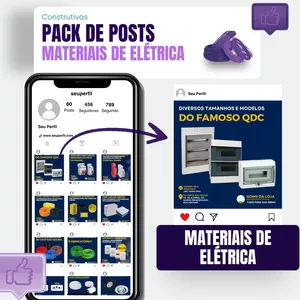 Imagem de capa para o Ebook Pack de Posts Materiais de Elétrica
