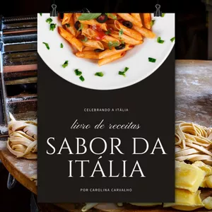 Imagem de capa para o Ebook Sabor da Itália - Livro de Receitas + Bônus