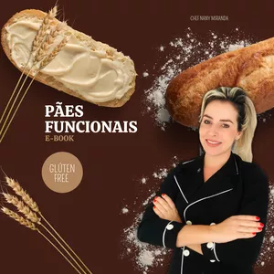 Imagem de capa para o Ebook E-book - Pães Funcionais GLÚTEN FREE