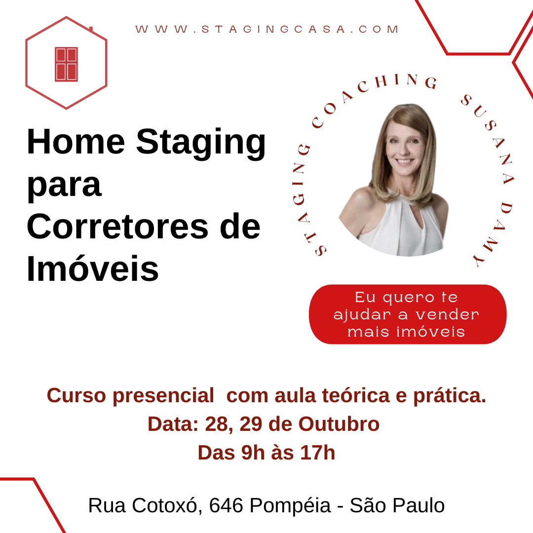 Curso Presencial de Home Staging para Corretores de Imóveis