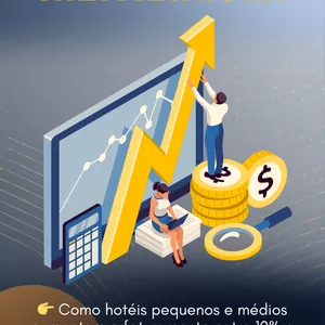 Imagem de capa para o Ebook O Método R.E.V.E.N.U.E - Como hotéis pequenos e médios aumentam o faturamento entre 10% e 25% sem RMS caro e sem achismo